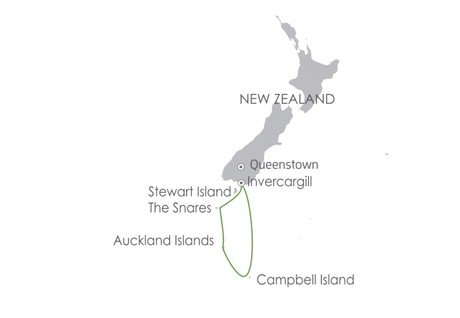 Map for Forgotten Islands of the South Pacific: Subantarctic Islands