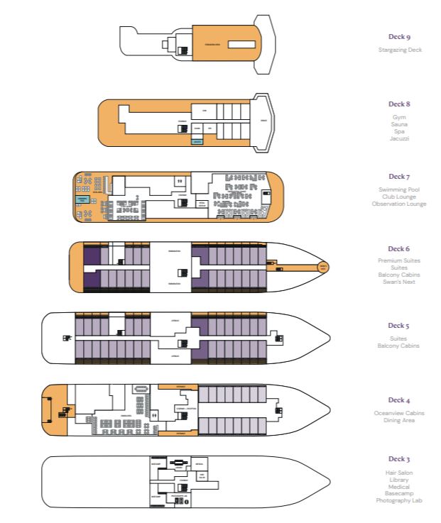 Cabin layout for Minerva