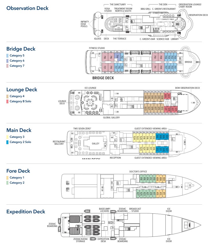 Cabin layout for National Geographic Resolution